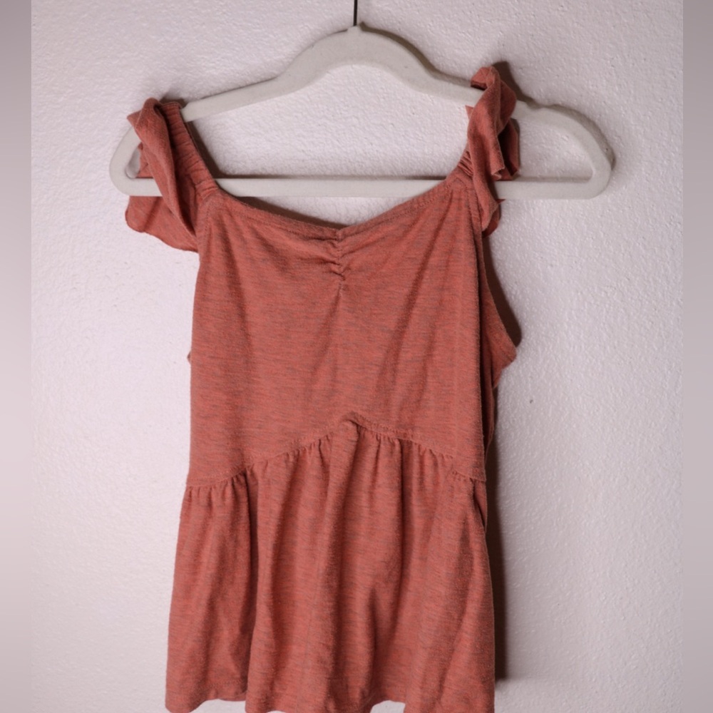 Pink and orange off the shoulder kids top